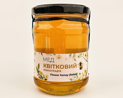 Мед цветочный (разнотравье) ЭКО-МедОК, 350 грамм