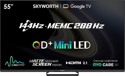 Телевізор Skyworth QLED 55X87PRO MiniLED