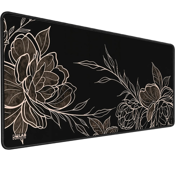 Ігрова поверхня (Килимок для мишки) SHLab Black and Grey Flowers SHM-1104 (70х30 см) (39402)