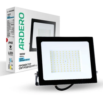 Світлодіодний прожектор Ardero LL-1100ARD 100Вт 6500K чорний (7841)