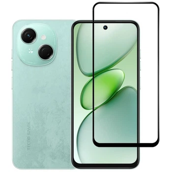 Защитное стекло LUX для Tecno Spark Go 1 (KL4) полная проклейка черный