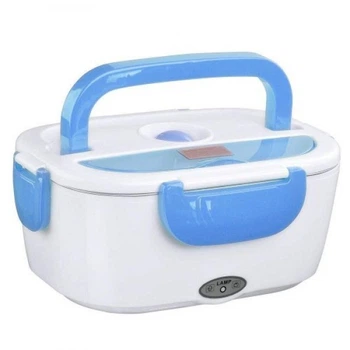 Автомобильный ланч- бокс с подогревом Electronic Lunchbox от прикуривателя термос для еды 1 л Синий