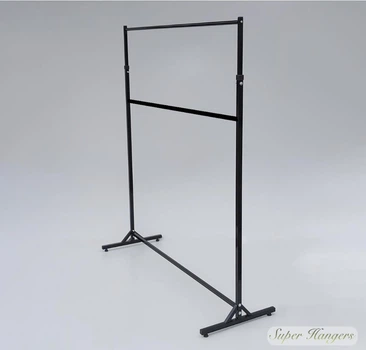 Двойная стойка для одежды 125×51×215/225 см черного цвета