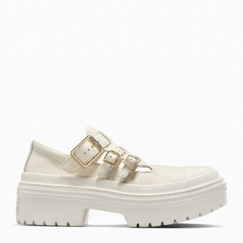 Женские туфли кожаные Converse Chuck Taylor All Star Lugged Heel Mj A10617C 38 (7.5US) 24.5 см Khaki/Off White (194435312613)
