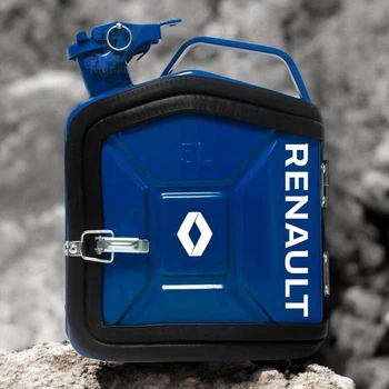 Подарочный набор для мужчин канистра бар 5л (синяя) с надписью "Renault"