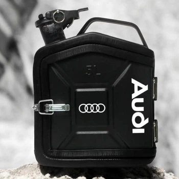 Подарочный набор для мужчин канистра бар 5л (чёрная) с надписью "Audi"