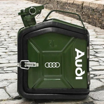 Подарочный набор для мужчин канистра бар 5л (болотная) с надписью "Audi"