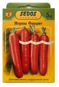 Насіння моркви Фаворит на стрічці 5м, Sedos