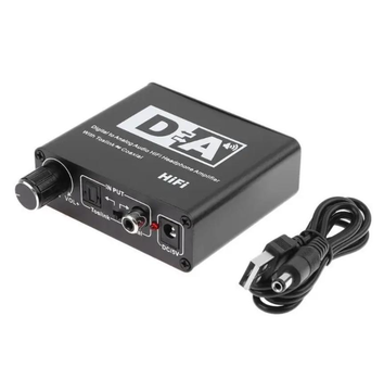 Конвертер звука оптический Digital to analog Audio цифрового в аналоговый, преобразователь на тюльпан