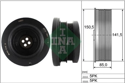 Шків колінвалу Ina BMW 3 (E46)/5 (E39)/X5 (E53) 3.0D 98-05, M57 D30 (306D1) (544 0148 10)