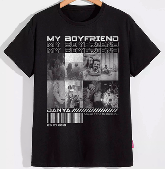 Футболка My Girlfriend My boyfriend (З Вашими фото) PG065806 goodreclama M Чорний