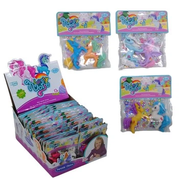 Гумові фігурки "Поні та єдинороги", 2 штуки Osboo Toys Різнобарв'я Гума (761544BT)