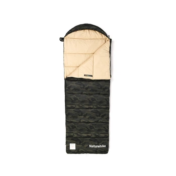 Спальный мешок с капюшоном Naturehike M320 CNK2350WS023, зеленый камуфляж, левый (00000005197)