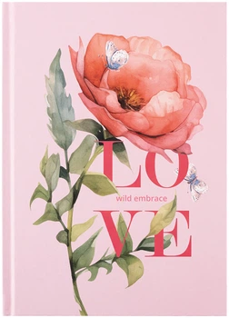 Записная книга Axent А5 96 листов в клеточку Love (8459-6-A)