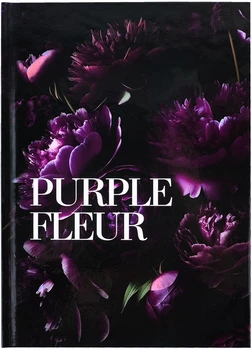 Записник Axent А5 96 аркушів у клітинку Purple fleur (8459-2-A)
