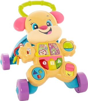 Ходунки Fisher-Price Граю та Вчуся Навчальна каталка "Рожева собачка" (FTC68) (C42) (887961640922)