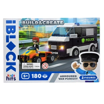 Конструктор пластиковий IBLOCK Build & create Переслідування броньованого фургона 180 деталей 24*16*6 cm
