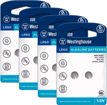 Щелочная батарейка Westinghouse Alkaline таблетка LR60 blister-2 4 упаковки по 2 шт. (0746020705029)