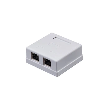 Компьютерная розетка RJ45 x2 STP 5e Kingda (KD-WP6037-C5e)