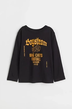 Трикотажний реглан лонгслів для хлопчика H&M 110/116 чорний
