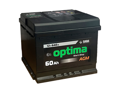 Автомобільний акумулятор Optima AGM 6СТ-60 12В 60Аг 640А