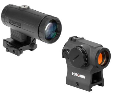 Комплект коліматор HOLOSUN HS403R GD + Магніфер HOLOSUN HM3X