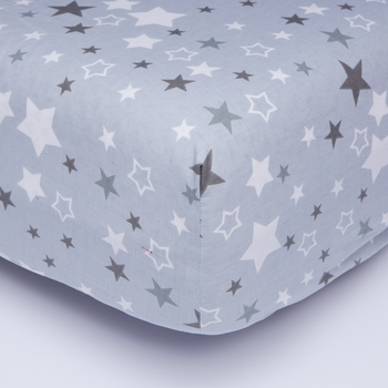 Простынь на резинке Moon&Star Silver Stars Бязь Gold Люкс 180х200х20 см (MS-850000896)