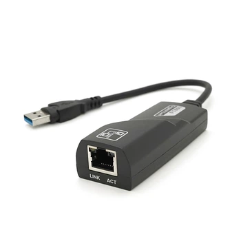 Конвертер USB 3.0 → RJ-45 Ethernet гигабитный адаптер черный Blister