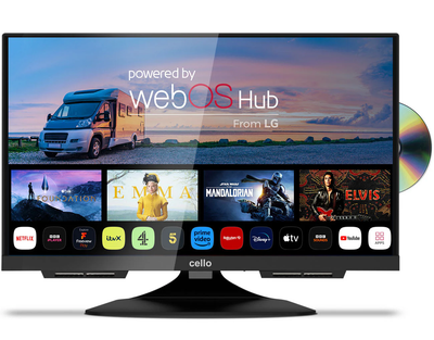 Телевизор 19" Cello C1924WSF TRAV / Full HD / 60 Гц / LED / Smart TV / Wi-Fi / Bluetooth / T2 / DVD Б/В