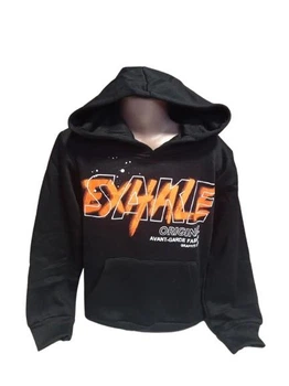 Утеплене худи пайта батник "EXHALE" для хлопчика підлітка S&C Угорщина чорний з помаранчевим 11-12 років 152см