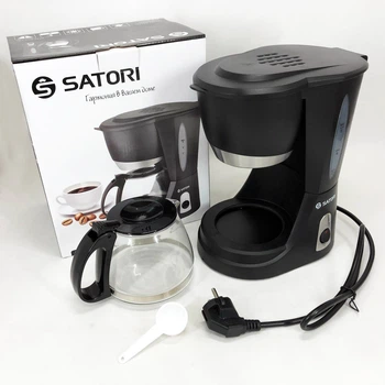 Кавоварка крапельна Satori SCM-600-PBL 650 Вт, Маленька кавомашина для дому, Маленька кавомашина