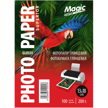 Глянцевая фотобумага 13*18, 200 г./м. Magic Superior для принтера