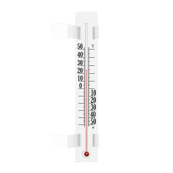 Оконный термометр (от -50 °C до +50 °C) 20 см белый (СП 300653)