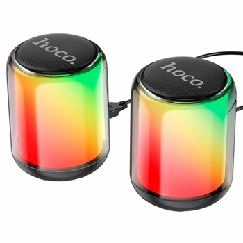 Портативная колонка Bluetooth с RGB подсветкой HOCO BS56 Colorful BT Wired 2-in-1 Computer Speaker Проводной и беспроводной режим Black