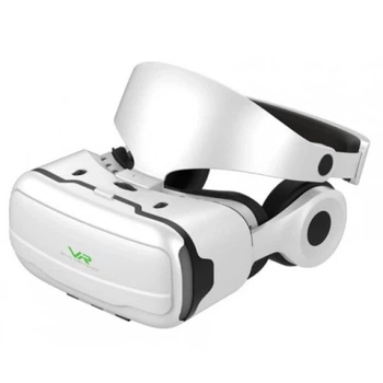 Очки-шлем виртуальной реальности VR glasses VR SC-G02EF с наушниками, белые