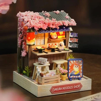 Конструктор 3D DIY Румбокс Магазин Сакура Sakura noodles shop CUTE ROOM "QT-041"