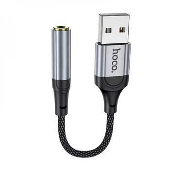 Внешняя звуковая карта HOCO LS36 Fresh external sound card USB to 3.5 Black (6942007608879)