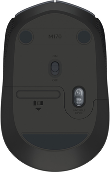 Mysz Logitech M170 Wireless Czarna/Szara (910-004642)