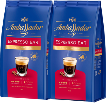 Набор кофе в зернах Ambassador Espresso Bar 1 кг х 2 шт (8720254649733)