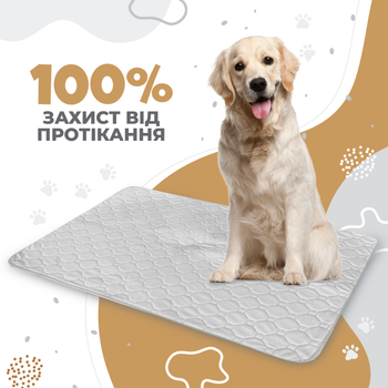 Многоразовая пеленка для собак Pelushka Light grey, 70х90 см