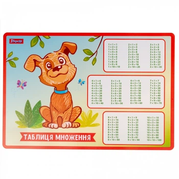 Підкладка для столу 1 Вересня табл. множ. Zoo Land