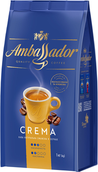 Кофе в зернах Ambassador Crema 1000 г (8720254649665)