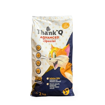 Сухой корм для взрослых кошек THANKQ PLUS PISICI ADVANCED курица 2 кг
