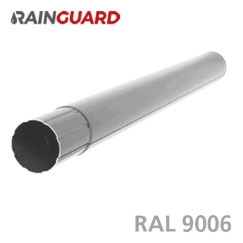 Металлический водосточная труба Дах-Сервіс RainGuard 87мм / 1м RAL 9006
