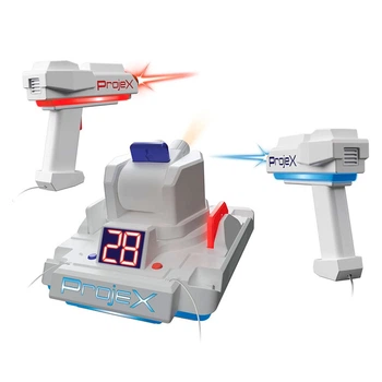 Ігровий набір для лазерних боїв - ПРОЕКТОР LASER X ANIMATED (2 ігр. бластери, 3 слайда-цілі)