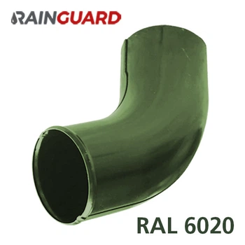 Сливное колено Дах-Сервіс RainGuard 87мм RAL 6020