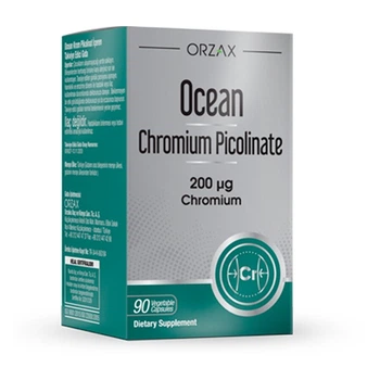 Хром пиколинат Orzax Ocean Chromium Picolinate 200 mcg, 90 капсул для поддержки уровня сахара в крови