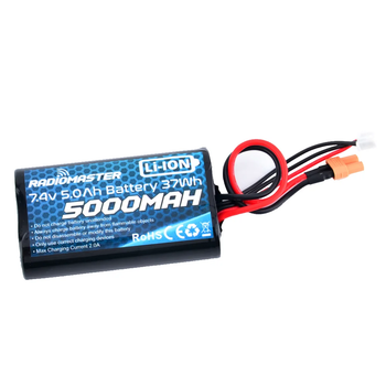 Аккумулятор RadioMaster 5000 mAh 7.4V 2S Li-ION 21700 XT-30 для пультов управления дрона квадрокоптера TX12 TX16S BOXER HP0157.BATT-5A2S
