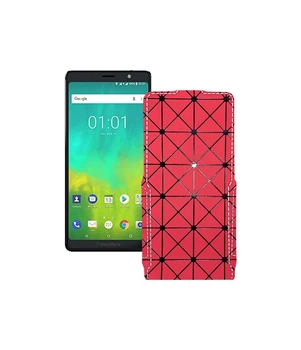Чохол-флип з екошкіри для телефону BlackBerry Evolve X Червоний ромб