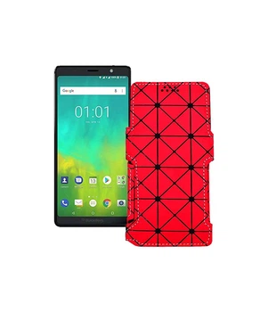 Чохол-книжка з екошкіри для телефону BlackBerry Evolve Червоний ромб